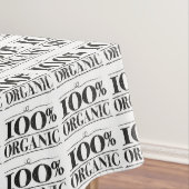 100 % Bio Schwarz-weißes Muster Tischdecke (Beispiel)