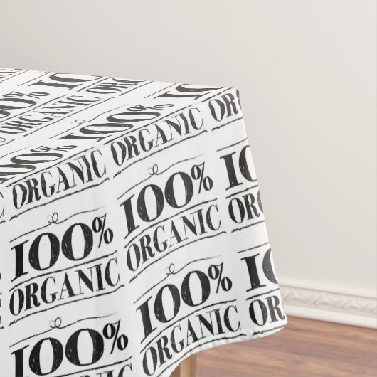 100 % Bio Schwarz-weißes Muster Tischdecke (Beispiel)