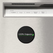 100 % Bio - weißer Text Magnet (In Situ (Geschirrspüler))