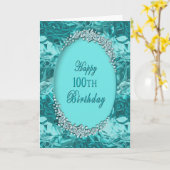 100. BIRTHTAG - BLUE EISE - GREETING - KARTE (Gelbe Blume)