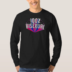 100% Bisexuelle Stolz ästhetische Stil Bi Stuf T-Shirt
