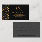 100 Black Gray Cheetah Print Business Card Visitenkarte (Vorne/Hinten)