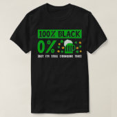 100 Black St Patricks Day Drinking African America T-Shirt (Design vorne)