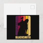 100.Blacksmith Blacksmithing Metalworker-Geschenk Ankündigungspostkarte (Vorne/Hinten)