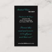 100 Blue Black Zebra Print Pattern Business Card Visitenkarte (Rückseite)