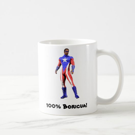 100 % Boricua-Tasse Kaffeetasse (Rechts)