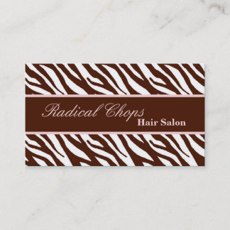 100 Borwn Pink Zebra Print Pattern Business Card Visitenkarte