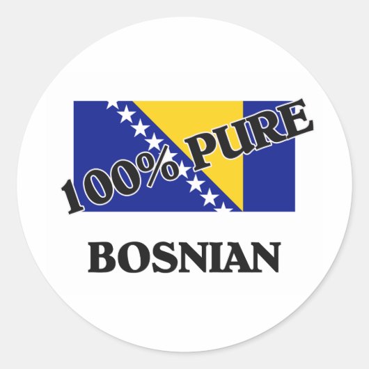 100 % BOSNIEN RUNDER AUFKLEBER (Vorderseite)