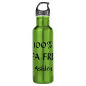 100% BPA FREE personalisierbare Bezeichnung Trinkflasche (Vorderseite)