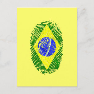 100 % brasilianischer DNA-Fingerabdruck Brasiliens Postkarte