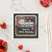 100. Casino Poker Spielkarte Geburtstag Napkins Serviette (Beispiel)