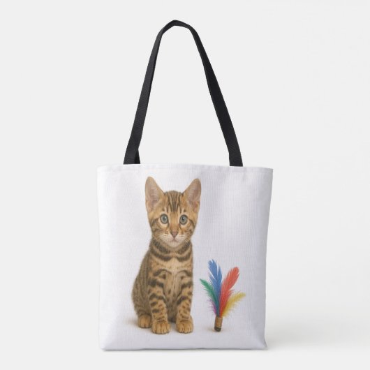 100% Chance auf Chaos - Bengalischer Kitten Stil Tasche (Rückseite)