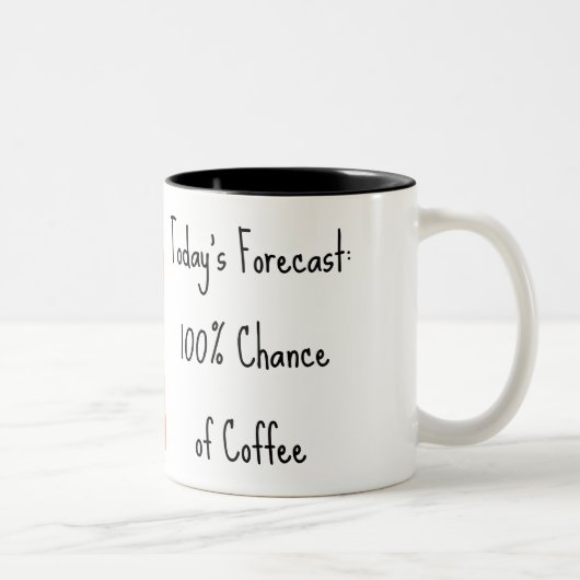 100% Chance auf Kaffee-Tasse Zweifarbige Tasse (Rechts)