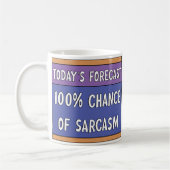 100% Chance auf Sarcasm-Kaffee-Tasse Kaffeetasse (Links)