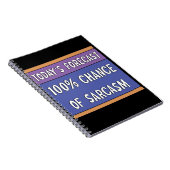 100% Chance auf Sarcasm Notizblock (Rechte Seite)