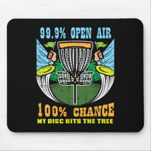 100% Chance Disk trifft Tree Frisbee Golf Men Mousepad