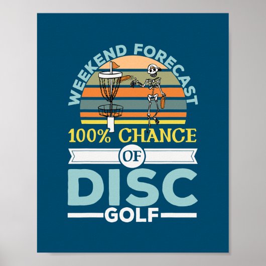 100 Chance Golf Frolf Freizeit Tosser Poster (Vorne)