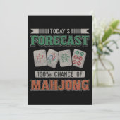 100 Chance Mahjong Party Mahjon Einladung (Stehend Vorderseite)
