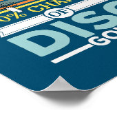 100 Chance Of Disc Golf Frolf Freizeit-Werfer Poster (Ecke)