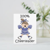 100% Cheerleader - Brunet Postkarte (Stehend Vorderseite)