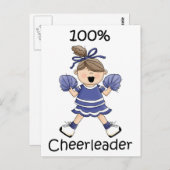 100% Cheerleader - Brunet Postkarte (Vorne/Hinten)
