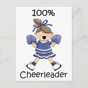100% Cheerleader - Brunet Postkarte