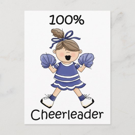 100% Cheerleader - Brunet Postkarte (Vorderseite)