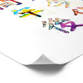 100 chinesische Zeichenbilder Poster (Ecke)