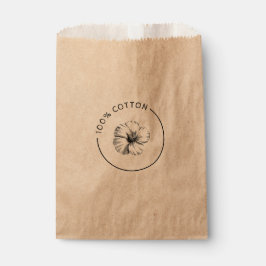 100% Cotton Vintag Botanical Blume Business Bag Geschenktütchen