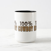 100 % Cowboy Zweifarbige Tasse (Mittel)