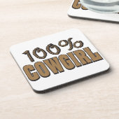 100 % Cowgirl Getränkeuntersetzer (Linke Seite)