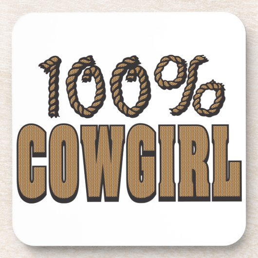 100 % Cowgirl Getränkeuntersetzer (Vorderseite)