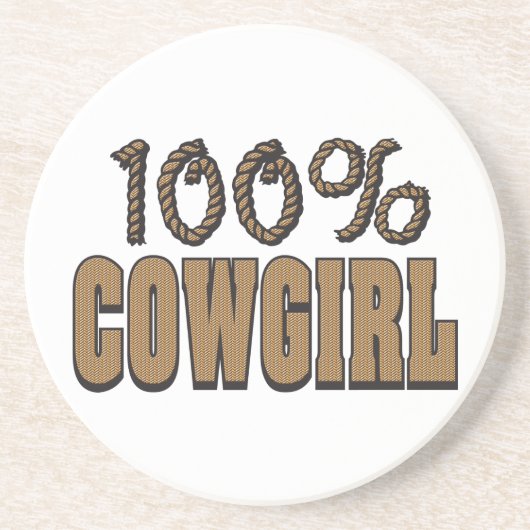 100 % Cowgirl Getränkeuntersetzer (Vorne)