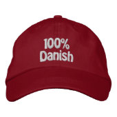 100 % Dänemark Bestickte Kappe (Vorderseite)