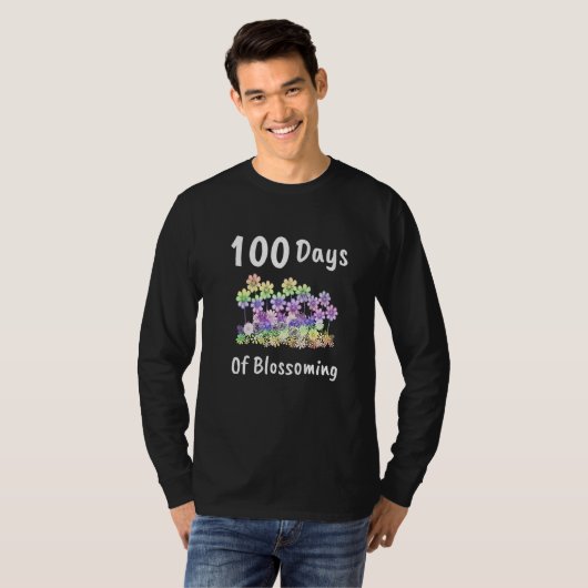 100 Day Of Blossoming Book Flower Plant 100th Day  T-Shirt (Vorne ganz)