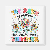 100 Day Of School Cl Shimmer Funny 100th Day Gift Magnet (Vorne)