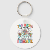 100 Day Of School Cl Shimmer Funny 100th Day Gift  Schlüsselanhänger (Vorderseite)