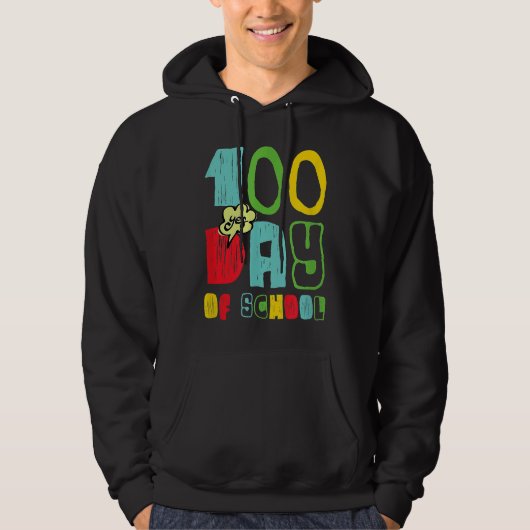 100 Day of School for Kids Child Yes Hoodie (Vorderseite)