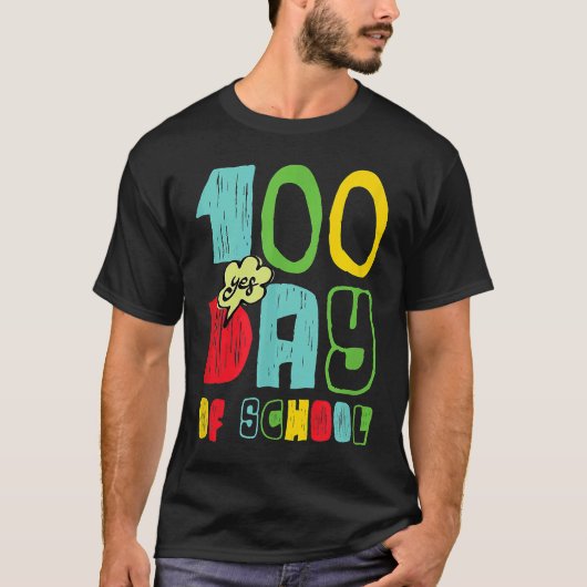 100 Day of School for Kids Child Yes T-Shirt (Vorderseite)