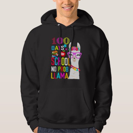 100 Day Of School Long Sleeve Shirt 100th No Probl (Vorderseite)