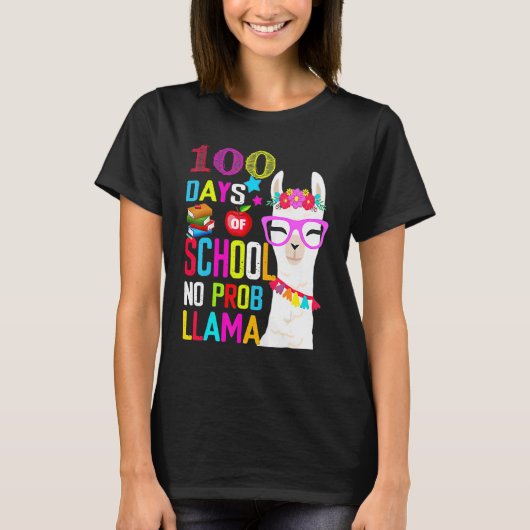 100 Day Of School Long Sleeve Shirt 100th No Probl (Vorderseite)