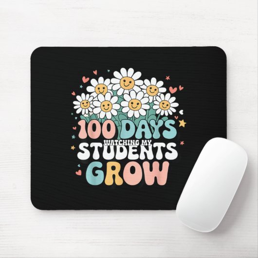 100 Day Watching My Students Grow 100 Days Of Scho Mousepad (Mit Mouse)