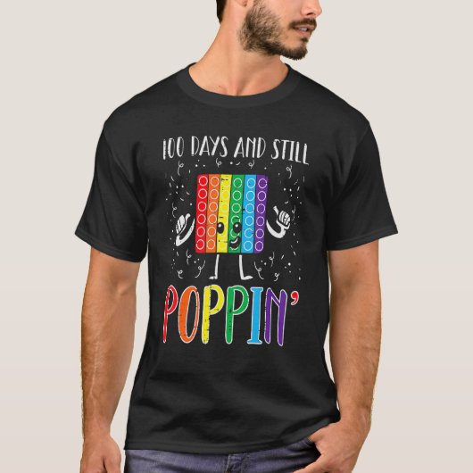 100 Days And Still Poppin 100th Day Of School Boys T-Shirt (Vorderseite)