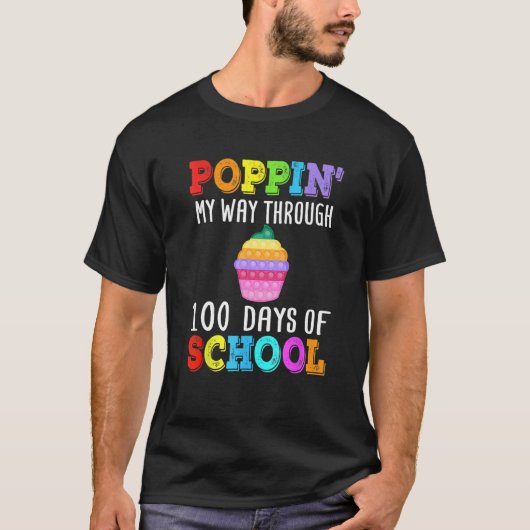 100 Days And Still Poppin 100th Day Of School Boys T-Shirt (Vorderseite)