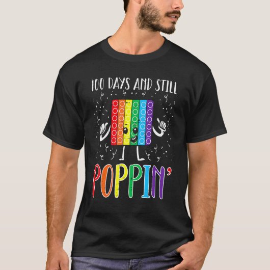 100 Days And Still Poppin 100th Day Of School Boys T-Shirt (Vorderseite)
