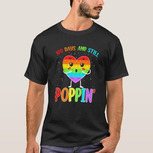 100 Days And Still Poppin 100th Day Of School Boys T-Shirt (Vorderseite)