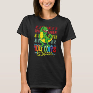 100 Days Brighter Dinosaur For Teachers And Kids S T-Shirt