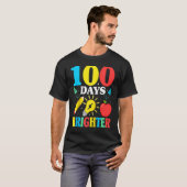 100 Days Brighter Happy 100 Days Of School Teacher T-Shirt (Vorne ganz)