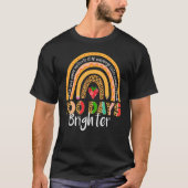 100 Days Brighter Happy 100th Day Of School Rainbo T-Shirt (Vorderseite)