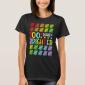100 Days Brighter Happy 100th Day Of School Studen T-Shirt (Vorderseite)